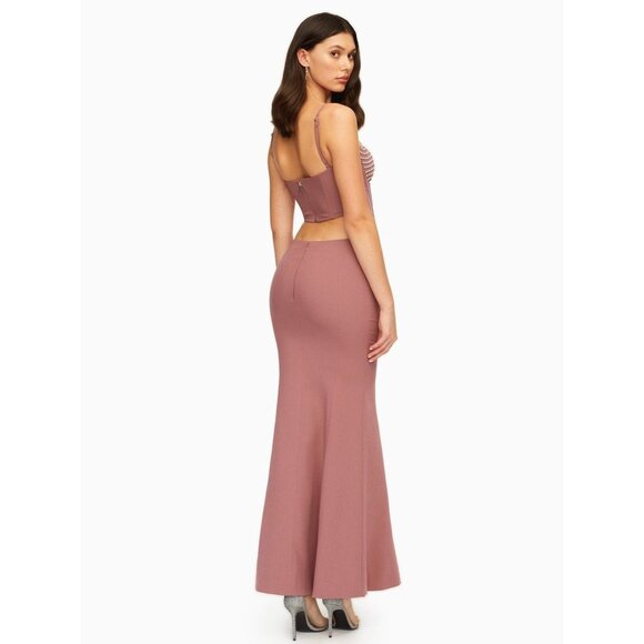 Miss Circle Delice Mauve Flare Maxi Skirt - Picture 6 of 10